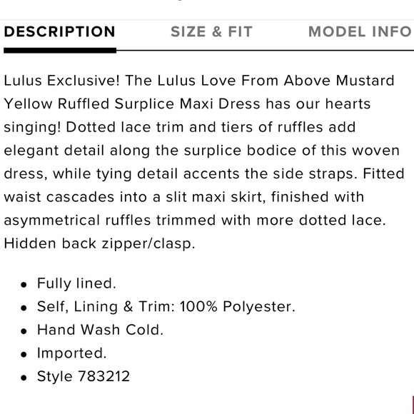 Lulu’s Mustard Yellow Ruffle Dress in EUC - Picture 7 of 9